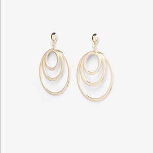 ✨ Triple Circle Post Back Drop Earrings✨